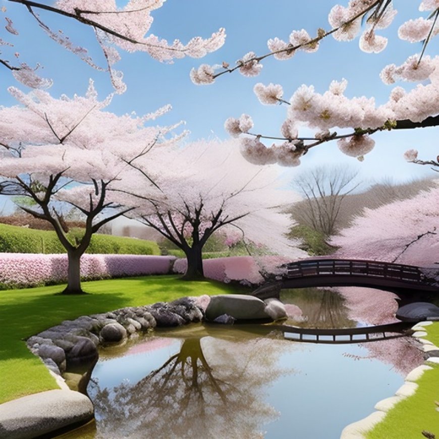 Scenic Series - Comic Category-Cherry Blossom Tree in Full Bloom